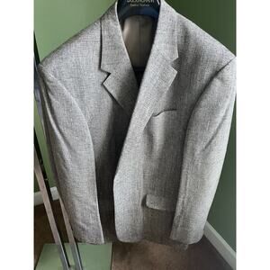 Deansgate Tan mens 100% silk sport coat 46 long L